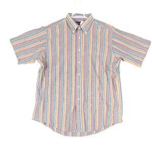 Mark Fore Strike Mens XL Striped Short Sleeve Button Up Shirt